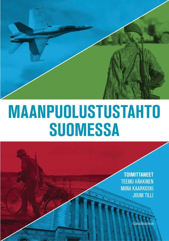 Maanpuolustustahto Suomessa -kirjan kansi.